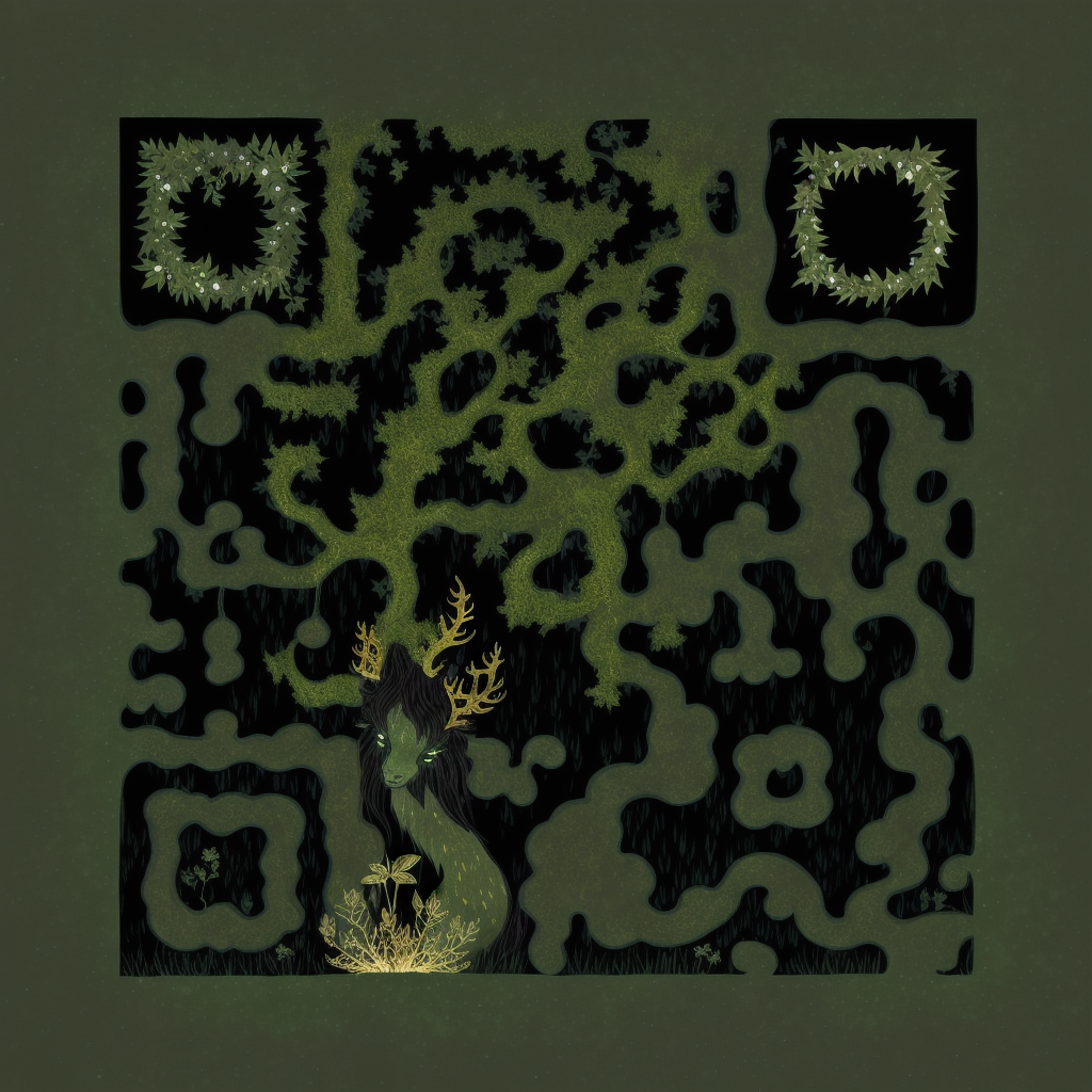 AI QR Art — Forest spirit