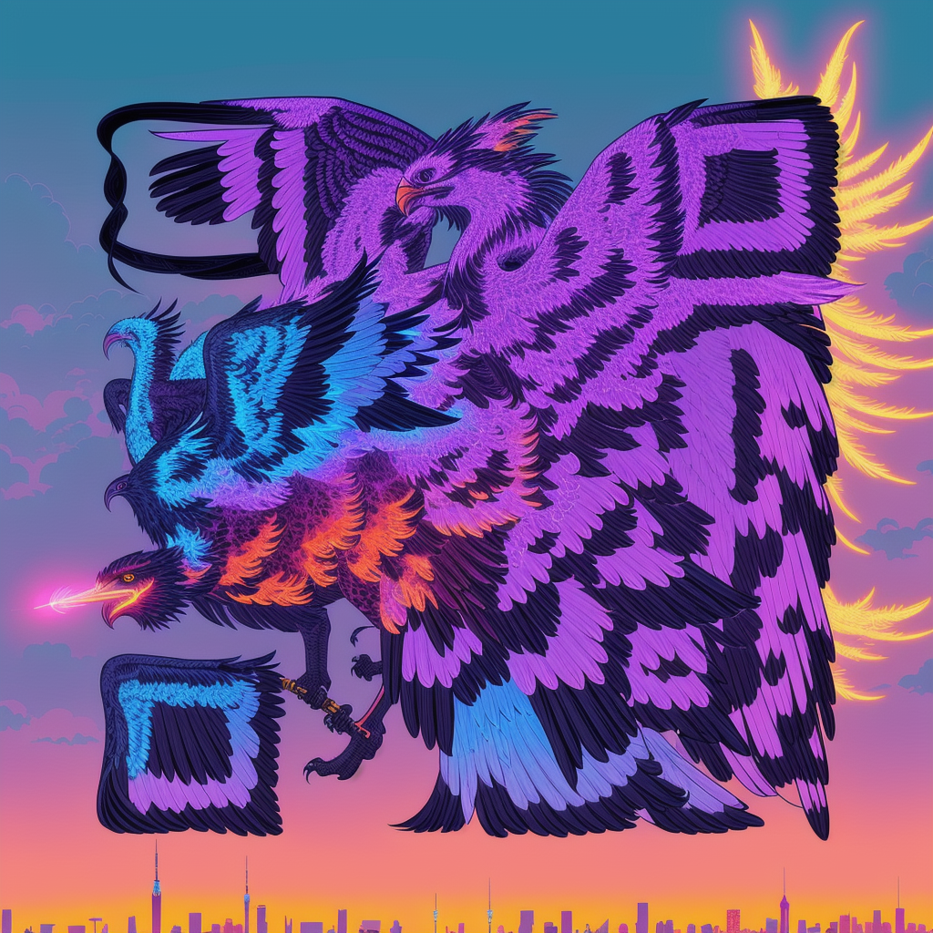 AI QR Art — Phoenix over Tokyo