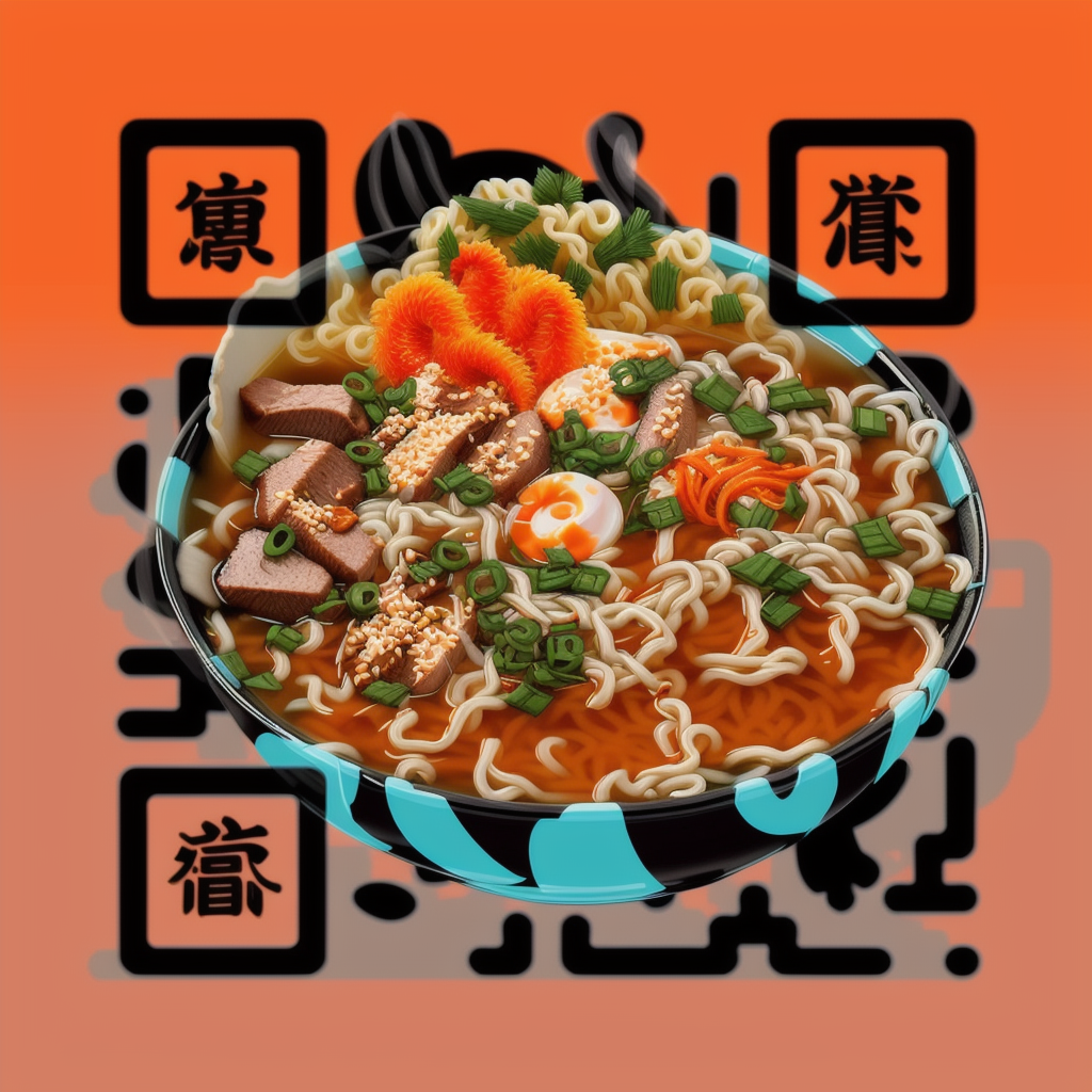 AI QR Art — Cyberpunk ramen